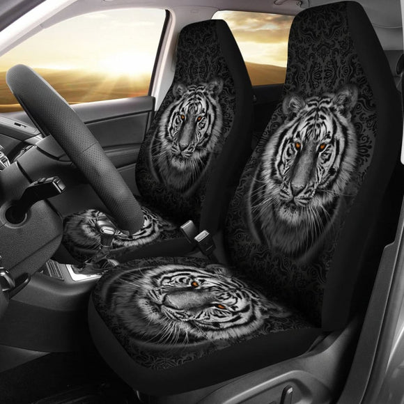White Tiger Car Seat Covers 211003 - YourCarButBetter