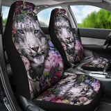 White Tiger Flower Amazing Gift Ideas Car Seat Covers 210101 - YourCarButBetter
