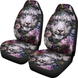 White Tiger Flower Amazing Gift Ideas Car Seat Covers 210101 - YourCarButBetter