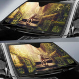 White Tiger Forest Jungle Sunlight 5K Car Sun Shade 172609 - YourCarButBetter