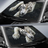 White Tiger Hd Car Sun Shade 172609 - YourCarButBetter