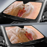 White Tiger Roaring 4K Car Sun Shade 172609 - YourCarButBetter