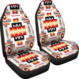 White Tribes Pattern Native American Car Seat Covers 093223 - YourCarButBetter