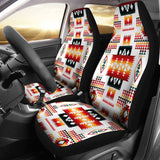 White Tribes Pattern Native American Car Seat Covers 093223 - YourCarButBetter