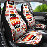 White Tribes Pattern Native American Car Seat Covers 093223 - YourCarButBetter