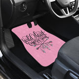 Wild Heart Gypsy Soul Pink Car Floor Mats 210305 - YourCarButBetter