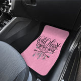 Wild Heart Gypsy Soul Pink Car Floor Mats 210305 - YourCarButBetter