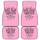 Wild Heart Gypsy Soul Pink Car Floor Mats 210305 - YourCarButBetter