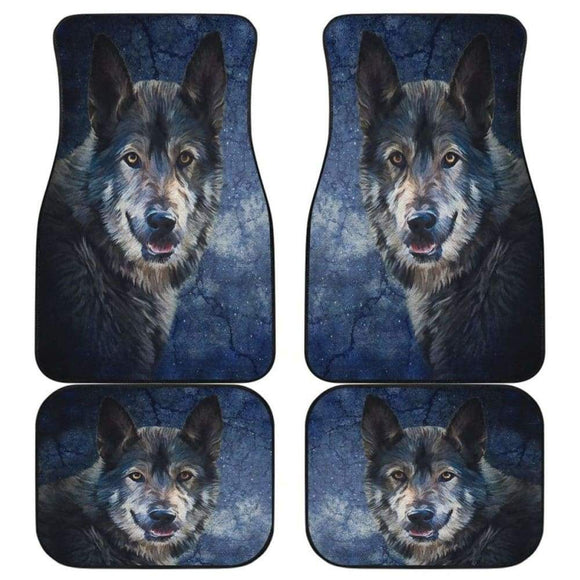Wild Wolf Front And Back Car Mats (Set Of 4) 094513 - YourCarButBetter