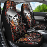 Wildfire Camouflage Punisher Custom Metallic Printed Car Seat Covers 211201 - YourCarButBetter