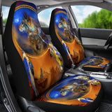 Wolf and Indian Dream Catcher Front Car Seat Covers 212202 - YourCarButBetter