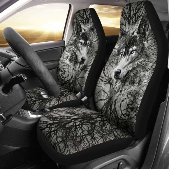 Wolf Art Breaking Style Car Seat Covers 200904 - YourCarButBetter