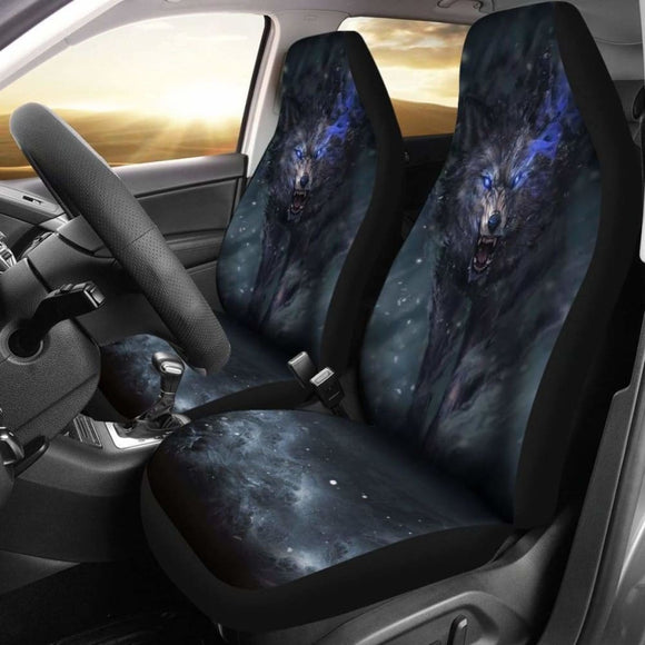 Wolf Blue Eyes Car Seat Covers Amazing 200904 - YourCarButBetter