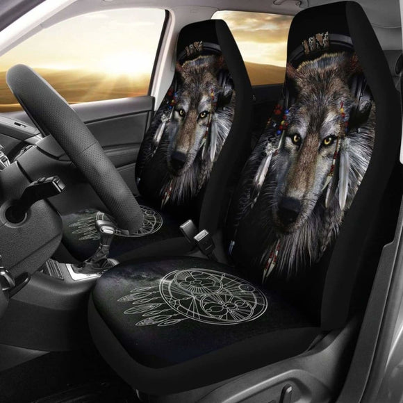 Wolf Dream Catcher Car Seat Covers Amazing 200904 - YourCarButBetter