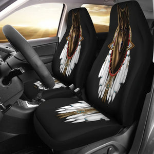Wolf Dreamcatcher Native American Car Seat Cover 093223 - YourCarButBetter