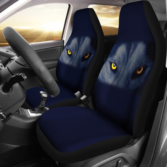 Wolf Eyes Printed Car Seat Covers 211702 - YourCarButBetter
