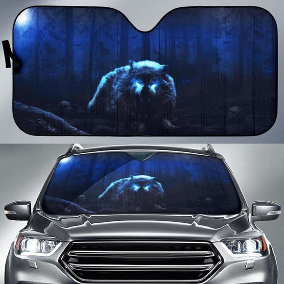 Wolf Forest Nightmare Hd 5K Car Sun Shade 172609 - YourCarButBetter