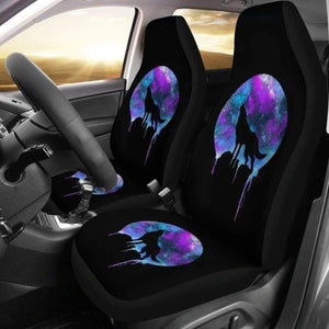 Wolf Howl Under Moon Car Seat Covers 113727 - YourCarButBetter