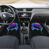 Wolf Howling At Full Moon Car Floor Mats 211701 - YourCarButBetter