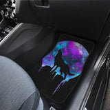 Wolf Howling At Full Moon Car Floor Mats 211701 - YourCarButBetter