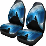 Wolf Howling Car Seat Covers 202004 - YourCarButBetter