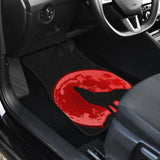 Wolf Howling Red Moon Car Floor Mats 211802 - YourCarButBetter