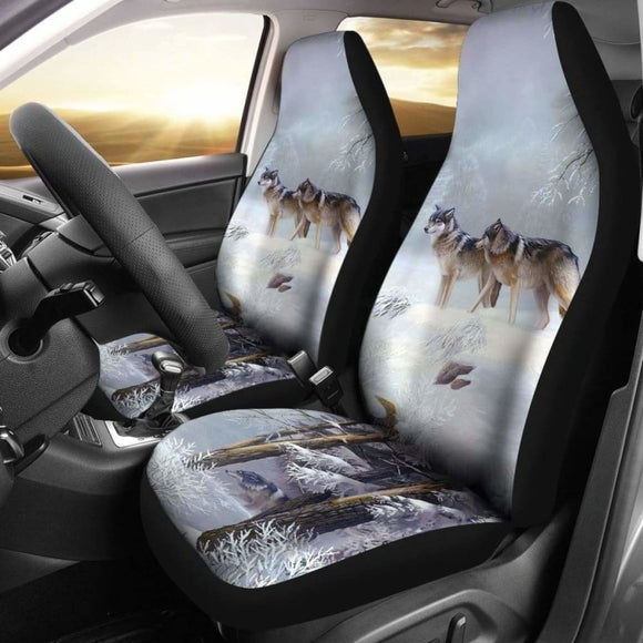 Wolf In Forest Car Seat Covers Amazing 200904 - YourCarButBetter