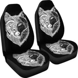 Wolf Mandala Car Seat Covers Pair 2 Front Seat Covers Car 212302 - YourCarButBetter