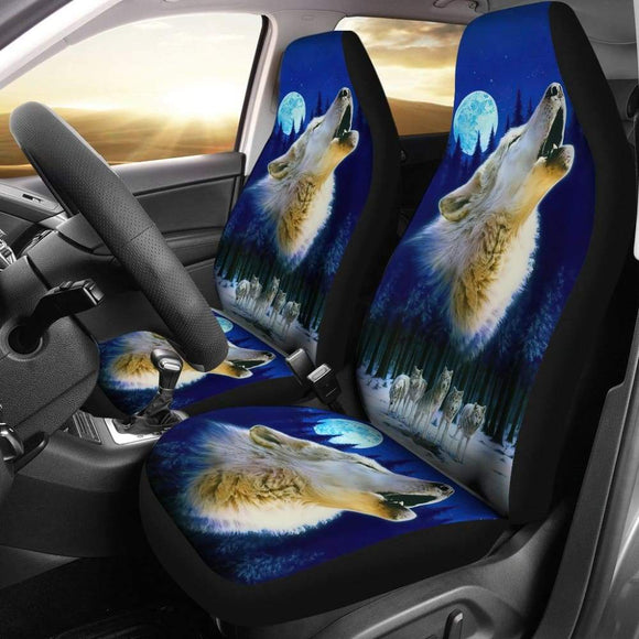 Wolf Pack Full Moon Car Seat Covers 211902 - YourCarButBetter