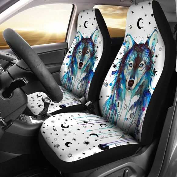 Wolf Painting Car Seat Covers 174510 - YourCarButBetter