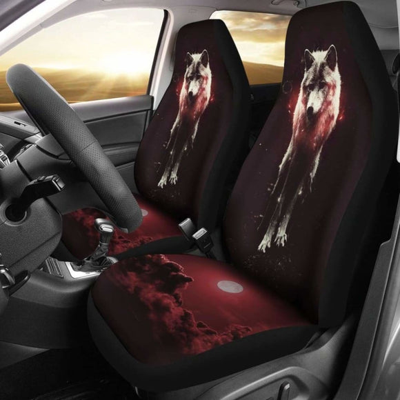 Wolf Red Design Car Seat Covers Amazing 200904 - YourCarButBetter