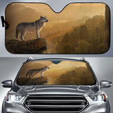Wolf Rocks Forest Foggy 4K Car Sun Shade 172609 - YourCarButBetter