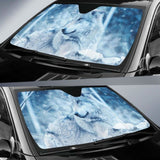 Wolf Wild Snow Winter Cold Hd Car Sun Shade 172609 - YourCarButBetter