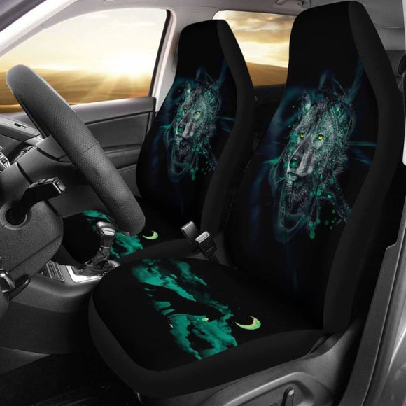 Wolf Yellow Eyes Car Seat Covers Amazing 200904 - YourCarButBetter