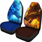 Wolves Fire And Ice Car Seat Covers 200904 - YourCarButBetter