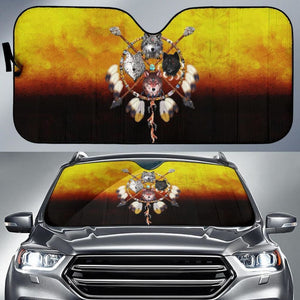 Wolves Warrior Native American Pride Auto Sun Shades 093223 - YourCarButBetter