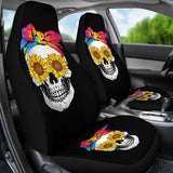 Womens Sunflower Tie-Dye Bandana Emo Hippie Sugarskull Lovers Car Seat Covers 210805 - YourCarButBetter