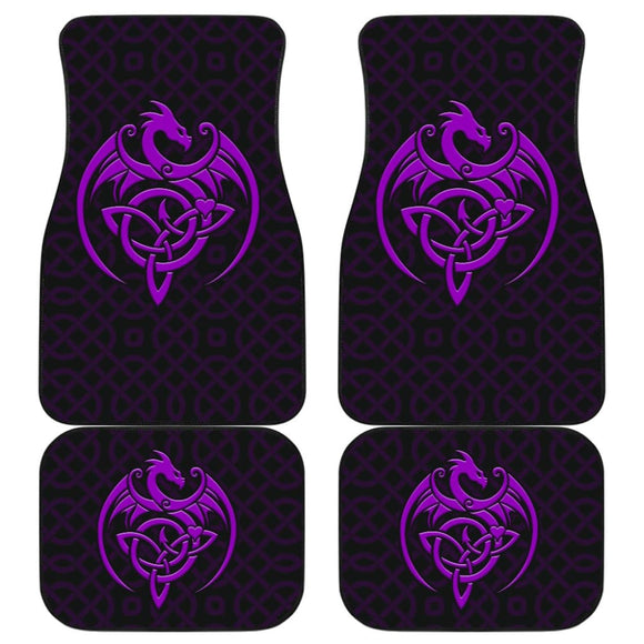 Wonderful Purple Dragon Celtic Symbol Car Floor Mats 211101 - YourCarButBetter