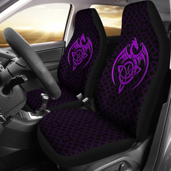 Wonderful Purple Dragon Celtic Symbol Car Seat Covers 211101 - YourCarButBetter