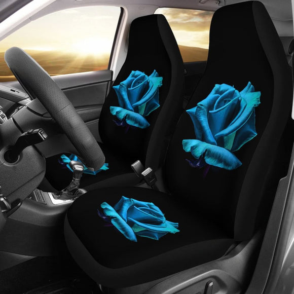 Wonderful Sapphire Rose Bush Floral Lovers Car Seat Covers 211101 - YourCarButBetter