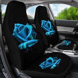 Wonderful Sapphire Rose Bush Floral Lovers Car Seat Covers 211101 - YourCarButBetter