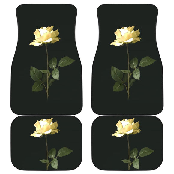 Wonderful White Rose Bush Floral Lovers Car Floor Mats 211101 - YourCarButBetter