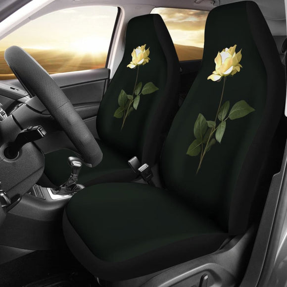 Wonderful White Rose Bush Floral Lovers Car Seat Covers 211101 - YourCarButBetter