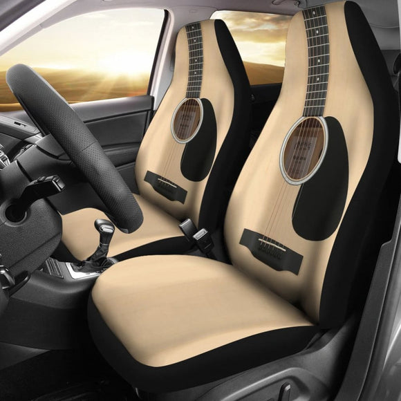 Wood Guitar Car Seat Covers 184610 - YourCarButBetter