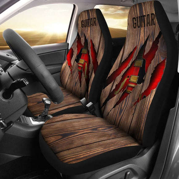 Wooden Guitar Car Seat Covers 184610 - YourCarButBetter
