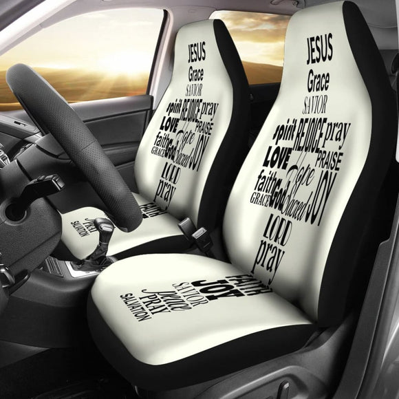 Word Cross Car Seat Cover 184610 - YourCarButBetter