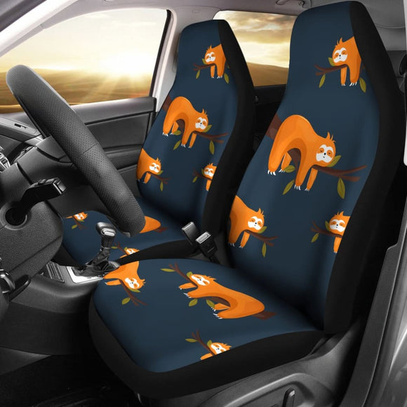 World is Sleeping Just Lazy as Sloth Car Seat Covers 210906 - YourCarButBetter