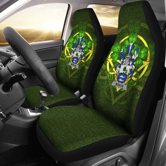 Woulfe Ireland Car Seat Cover Celtic Shamrock (Set Of Two) 154230 - YourCarButBetter