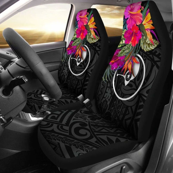 Yap Car Seat Covers - Polynesian Hibiscus Pattern - 232125 - YourCarButBetter