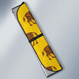 Yellow Bison Pattern Native American Auto Sun Shades 093223 - YourCarButBetter